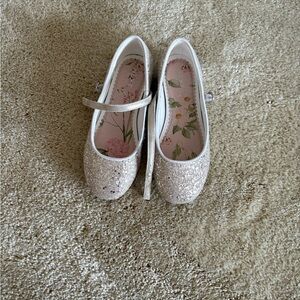 Ivory / Champagne Glitter Occasion Mary Jane Shoes